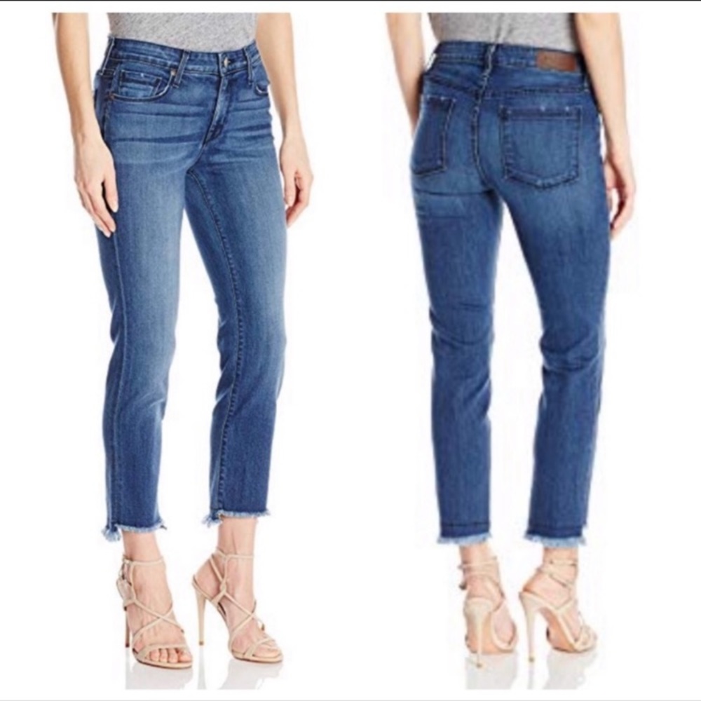 Parker Smith Straight Leg Raw Step Hem Jeans